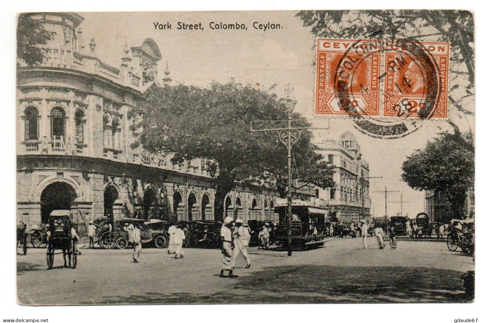 COLOMBO (CEYLAN / CEYLON) - YORK STREET - TRAM - Sri Lanka (Ceylon)