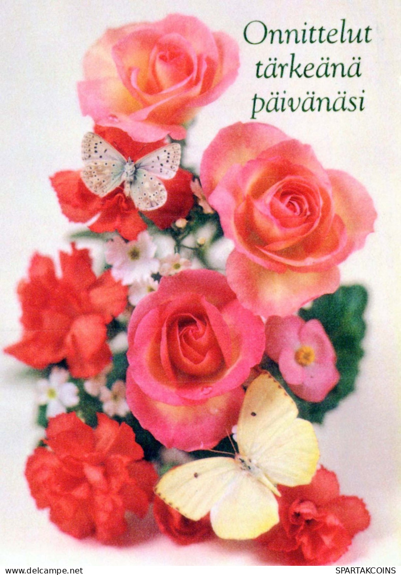 FLOWERS Vintage Ansichtskarte Postkarte CPSM #PAR920.DE - Blumen