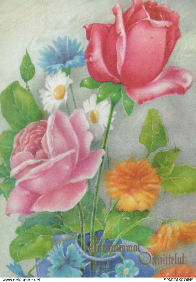 FLOWERS Vintage Ansichtskarte Postkarte CPSM #PAS041.DE - Fleurs