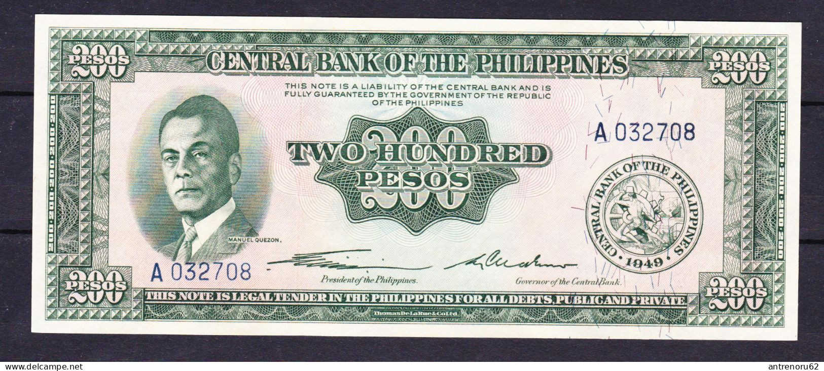 BANKNOTES-1949-PHILIPPINES-200-UNC-SEE-SCAN - Philippines
