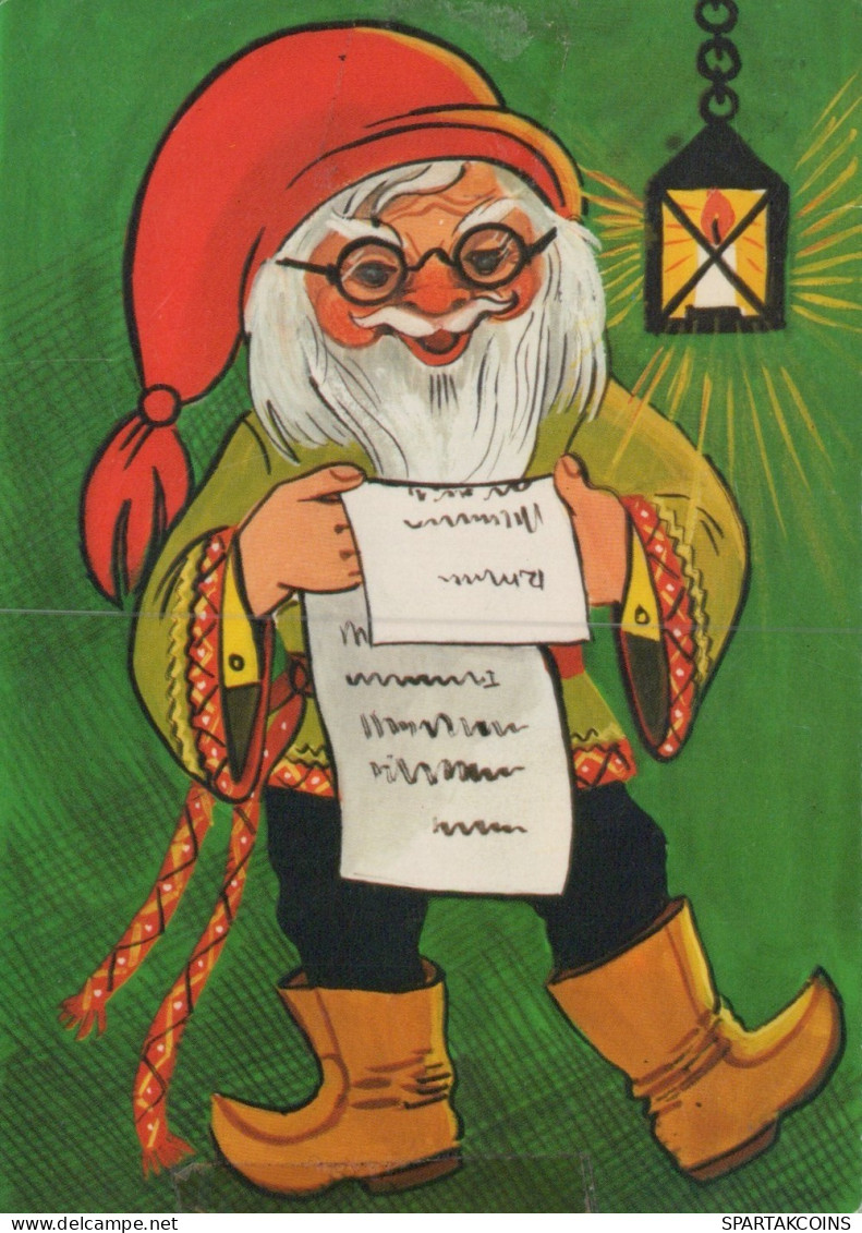 WEIHNACHTSMANN SANTA CLAUS WEIHNACHTSFERIEN Vintage Postkarte CPSM #PAK779.DE - Kerstman