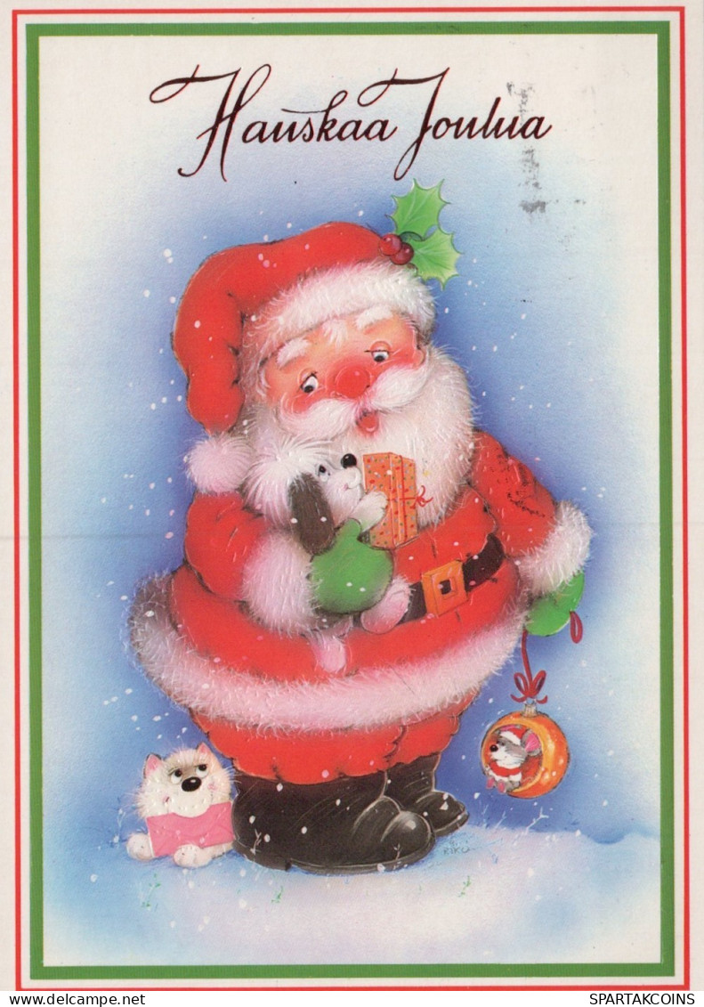 WEIHNACHTSMANN SANTA CLAUS WEIHNACHTSFERIEN Vintage Postkarte CPSM #PAK580.DE - Santa Claus