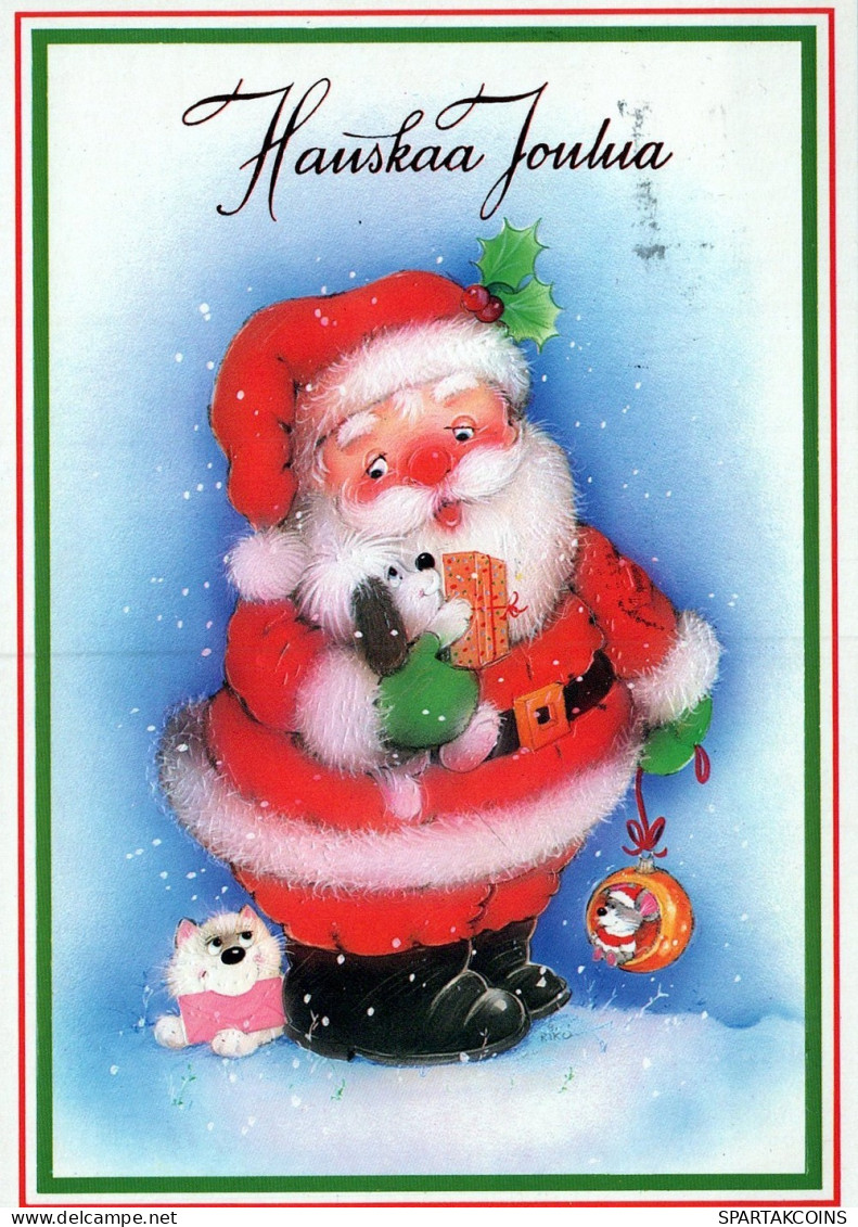 WEIHNACHTSMANN SANTA CLAUS WEIHNACHTSFERIEN Vintage Postkarte CPSM #PAK580.DE - Santa Claus