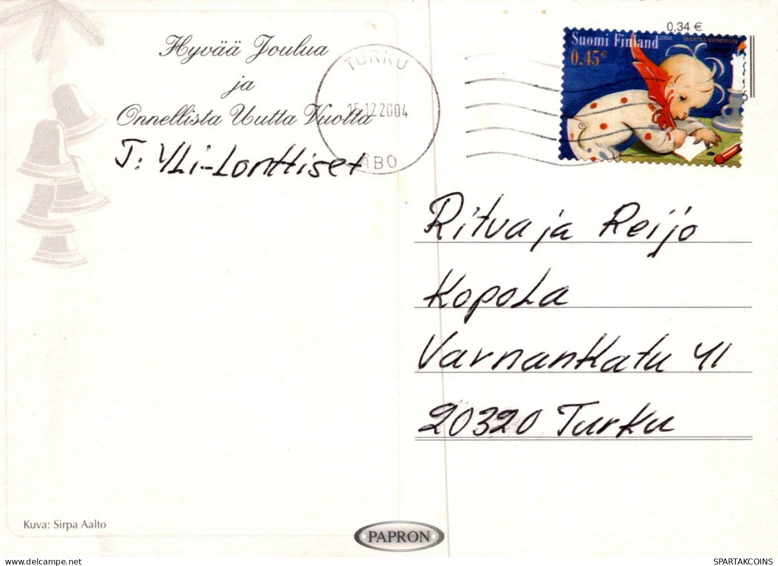 WEIHNACHTSMANN SANTA CLAUS WEIHNACHTSFERIEN Vintage Postkarte CPSM #PAK162.DE - Santa Claus