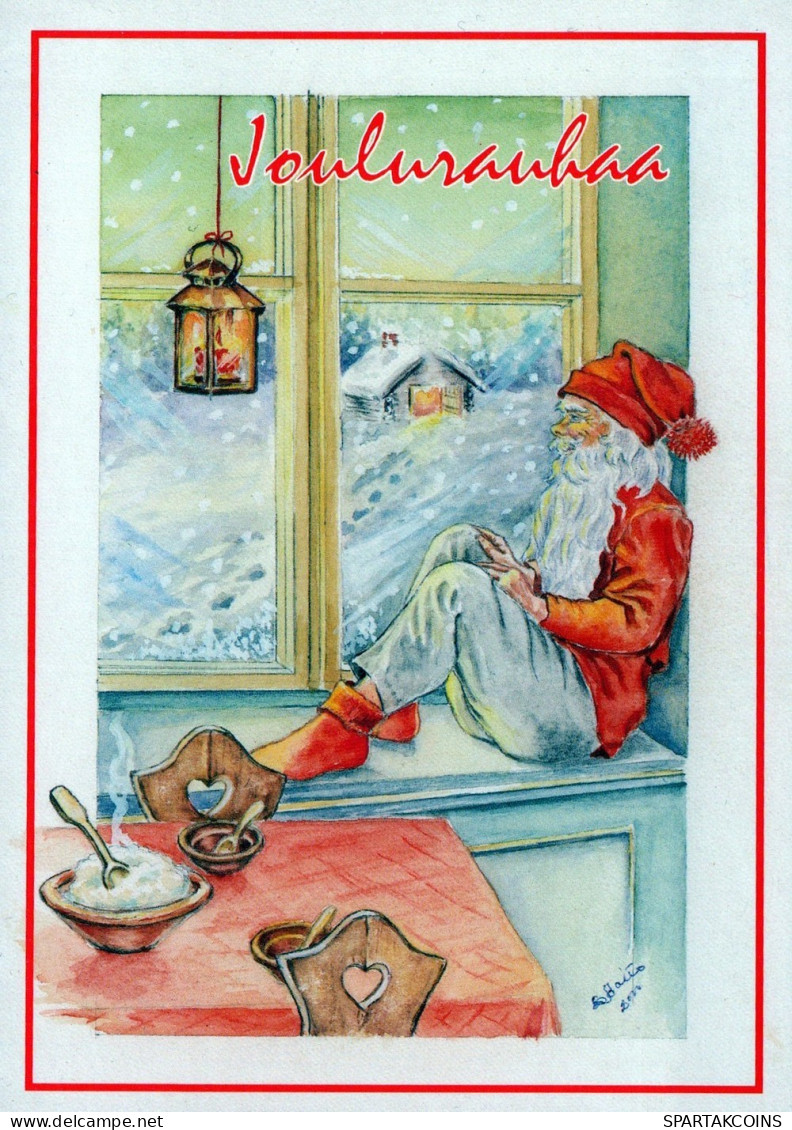 WEIHNACHTSMANN SANTA CLAUS WEIHNACHTSFERIEN Vintage Postkarte CPSM #PAK162.DE - Santa Claus