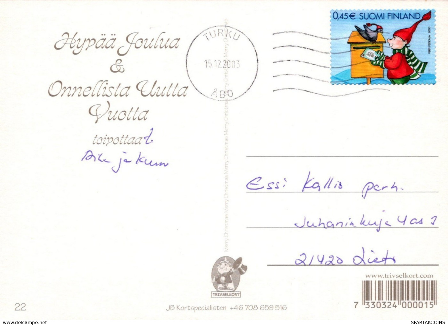 WEIHNACHTSMANN SANTA CLAUS WEIHNACHTSFERIEN Vintage Postkarte CPSM #PAJ809.DE - Kerstman