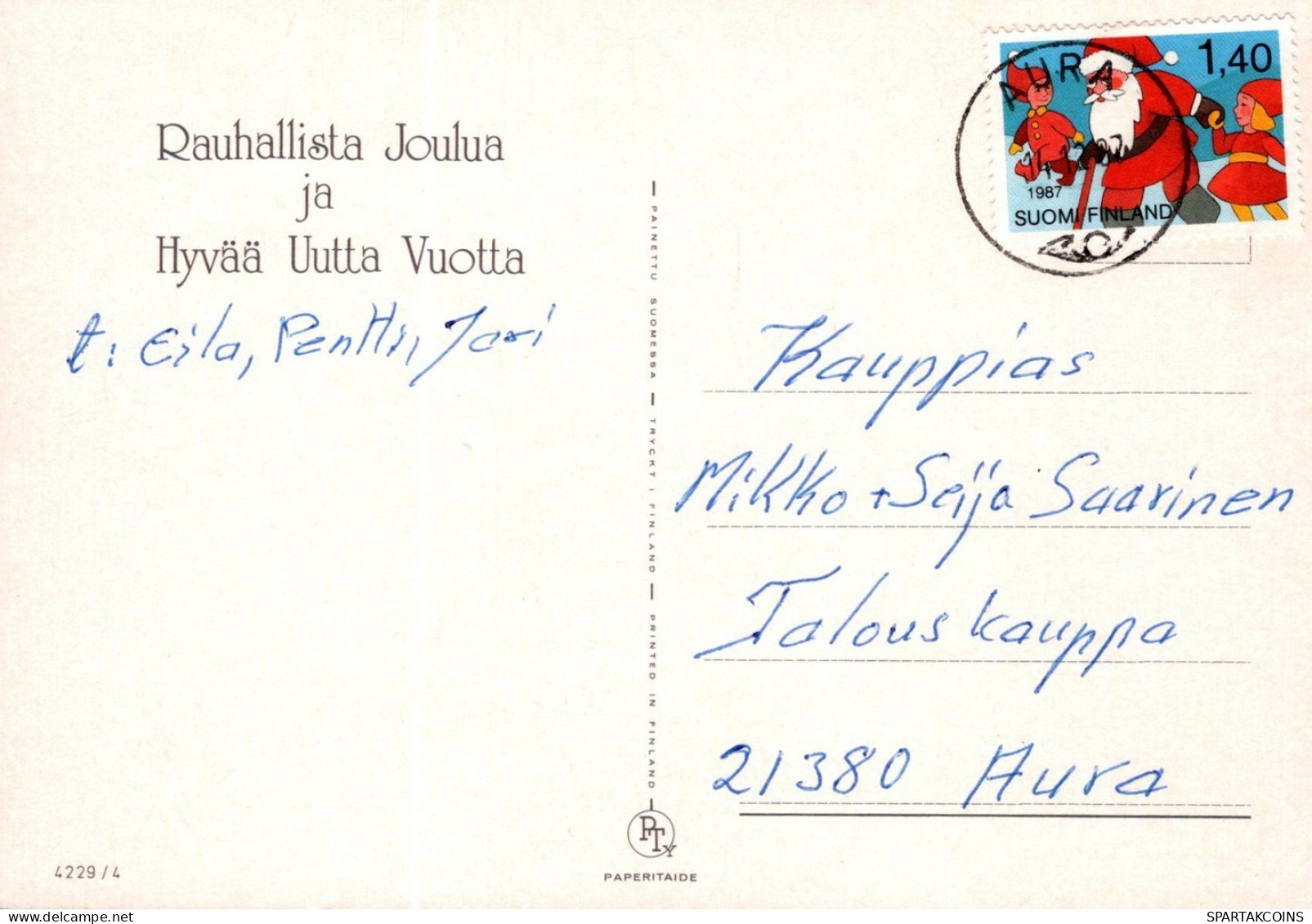 ENGEL WEIHNACHTSFERIEN Feiern & Feste Vintage Ansichtskarte Postkarte CPSM #PAH883.DE - Engel