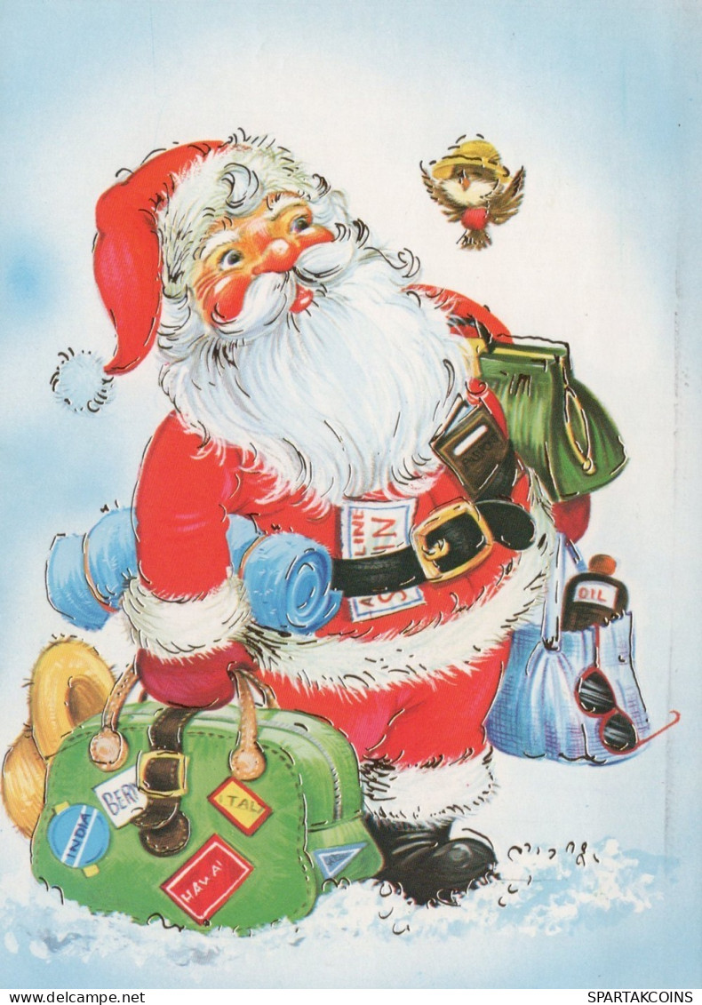 WEIHNACHTSMANN SANTA CLAUS WEIHNACHTSFERIEN Vintage Postkarte CPSM #PAJ601.DE - Kerstman