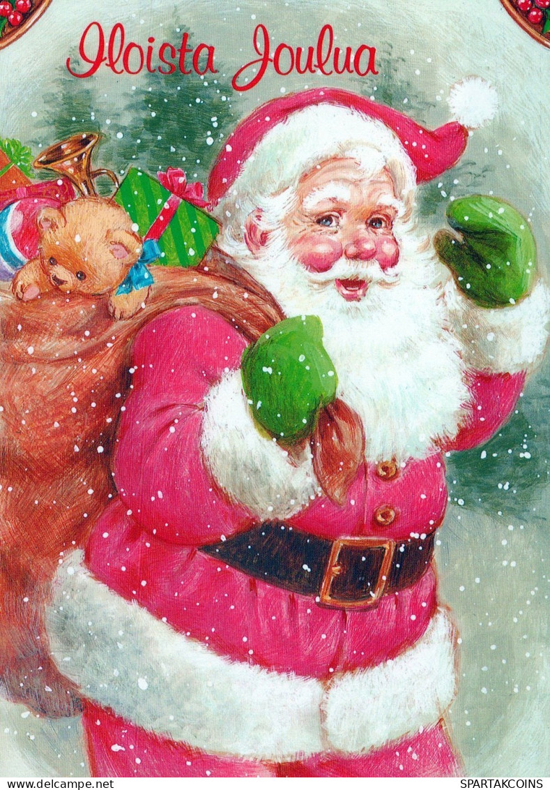 WEIHNACHTSMANN SANTA CLAUS WEIHNACHTSFERIEN Vintage Postkarte CPSM #PAJ742.DE - Santa Claus