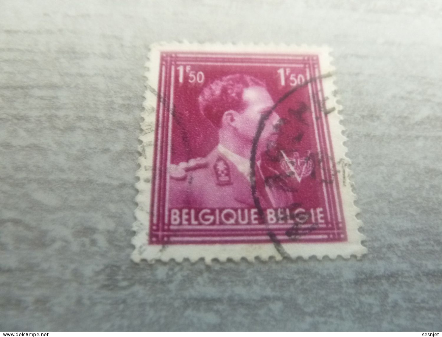Belgique - Albert 1 - Val  1f.50 - Rose-rouge - Oblitéré - Année 1945 - - Gebraucht