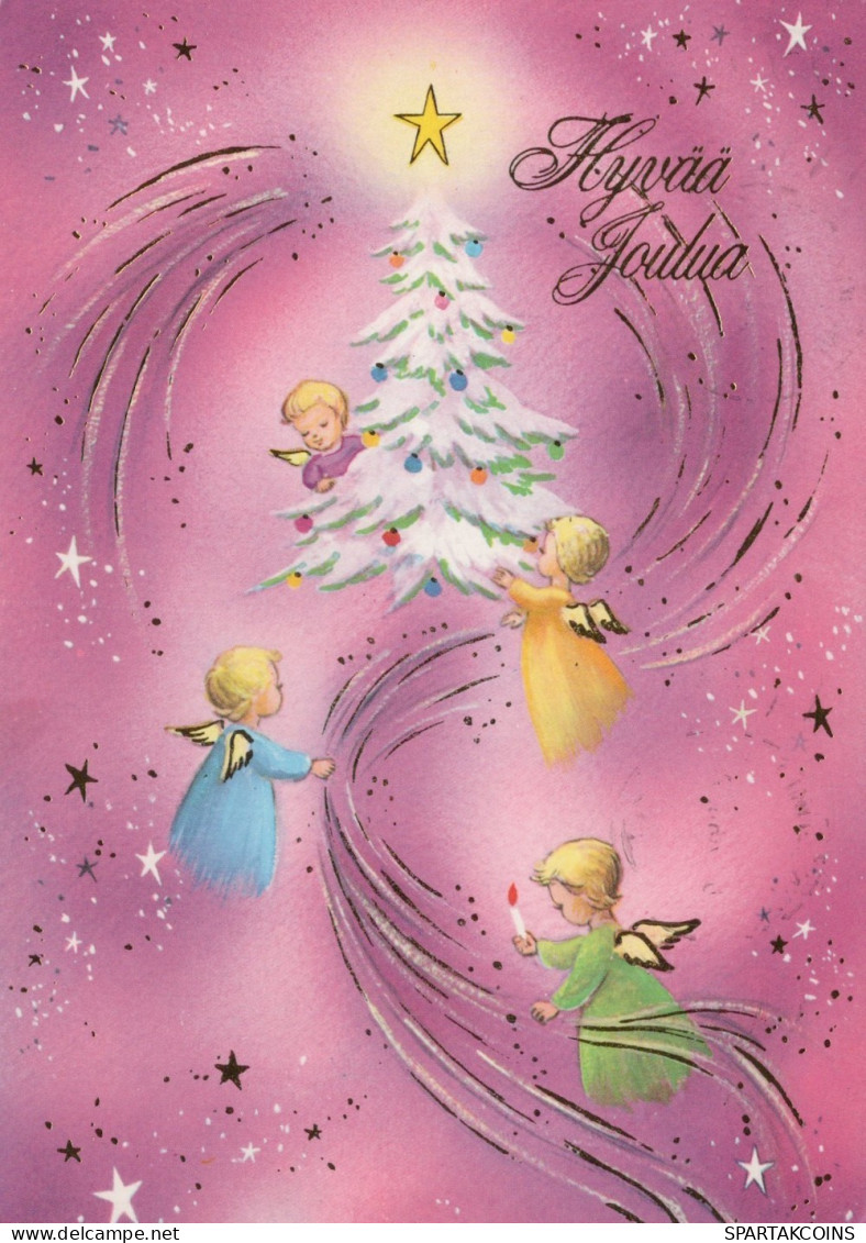 ENGEL WEIHNACHTSFERIEN Feiern & Feste Vintage Ansichtskarte Postkarte CPSM #PAH394.DE - Angels