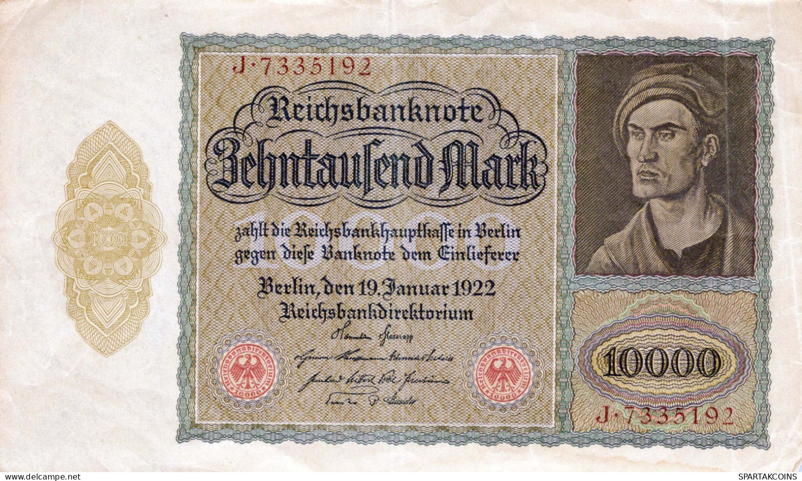 10000 MARK 1922 Stadt BERLIN DEUTSCHLAND Papiergeld Banknote #PL159 - [11] Emissions Locales