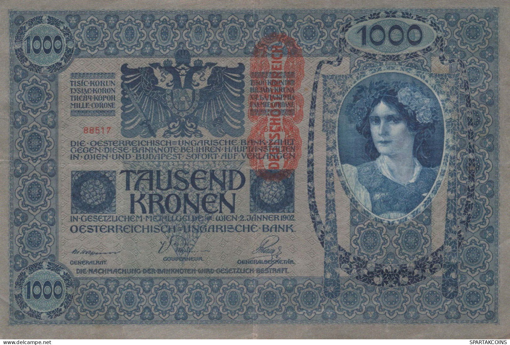 10000 KRONEN 1902 Österreich Papiergeld Banknote #PL323 - [11] Emissions Locales