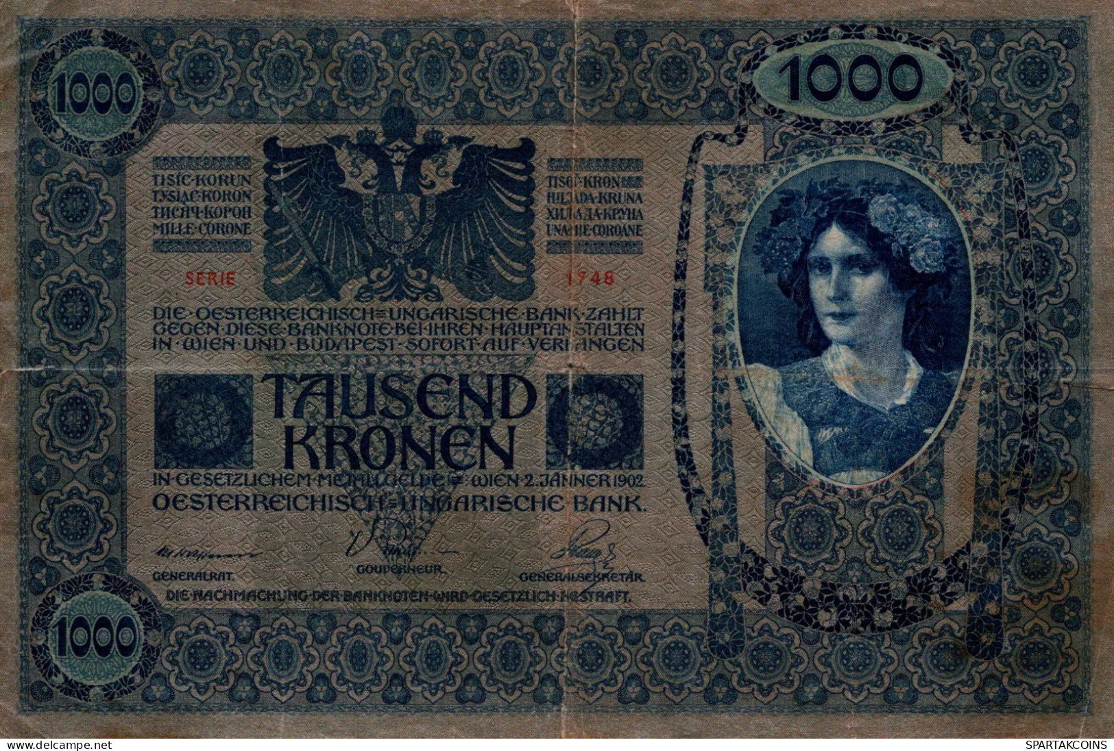 10000 KRONEN 1902 Österreich Papiergeld Banknote #PL321 - [11] Emissions Locales