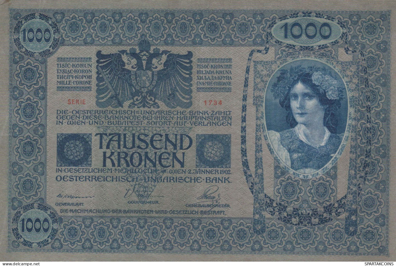 10000 KRONEN 1902 Österreich Papiergeld Banknote #PL314 - [11] Emissions Locales