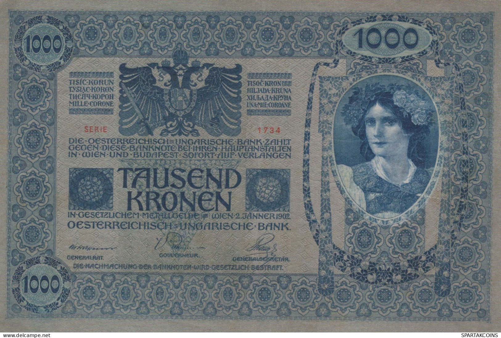 10000 KRONEN 1902 Österreich Papiergeld Banknote #PL308 - Lokale Ausgaben