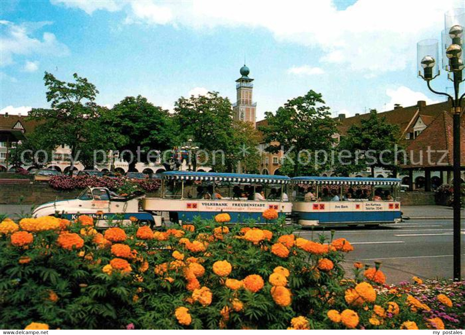 72719759 Freudenstadt Marktplatz Mit Rathaus Und Kurbaehnle Freudenstadt - Freudenstadt