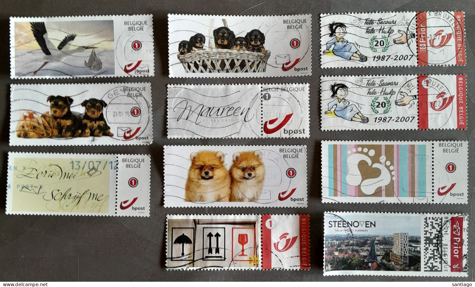 Belgie :  My Stamps /  Verzameling Van 11 Diverse Duo Stamps - Gebraucht