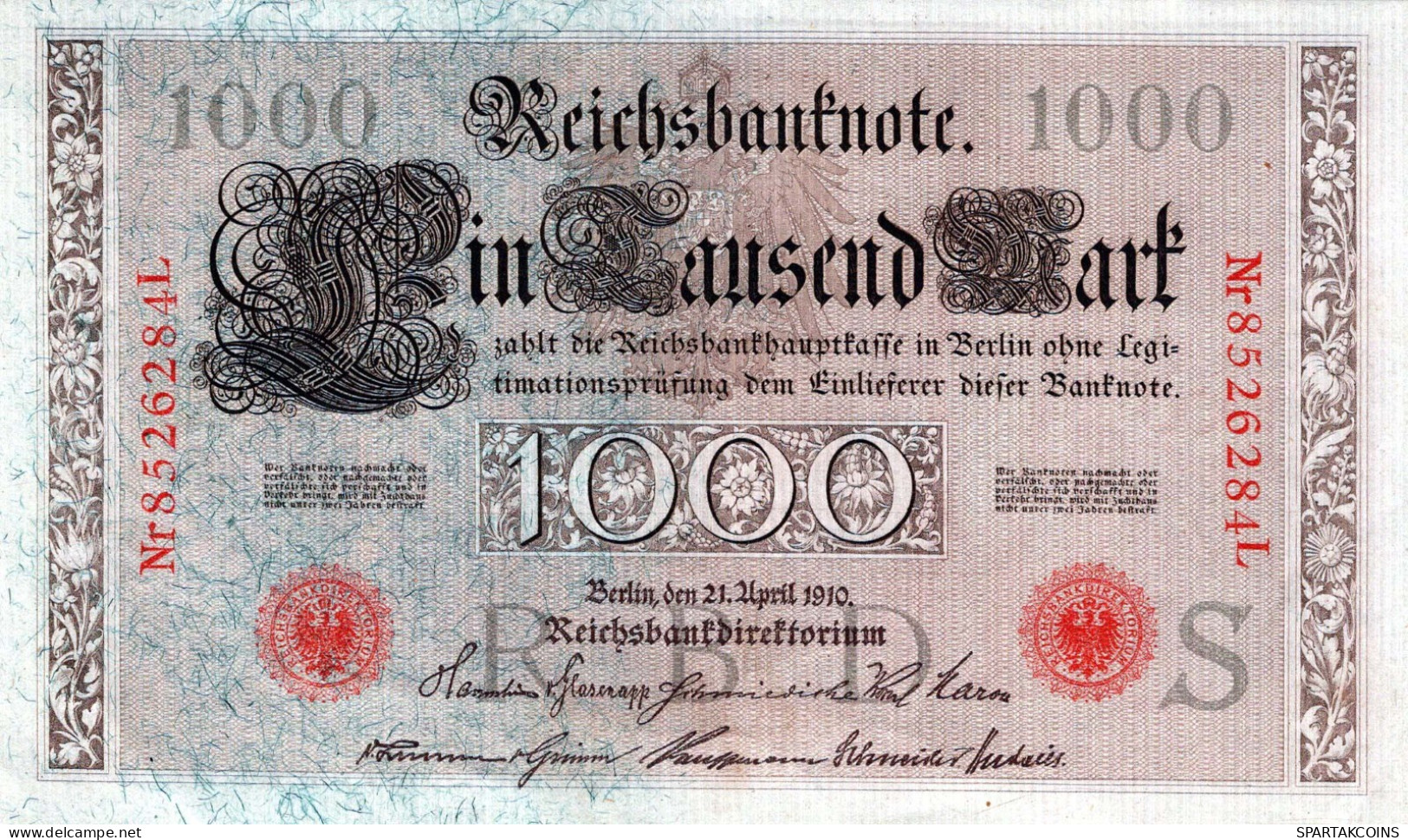 1000 MARK 1910 DEUTSCHLAND Papiergeld Banknote #PL334 - [11] Emissions Locales