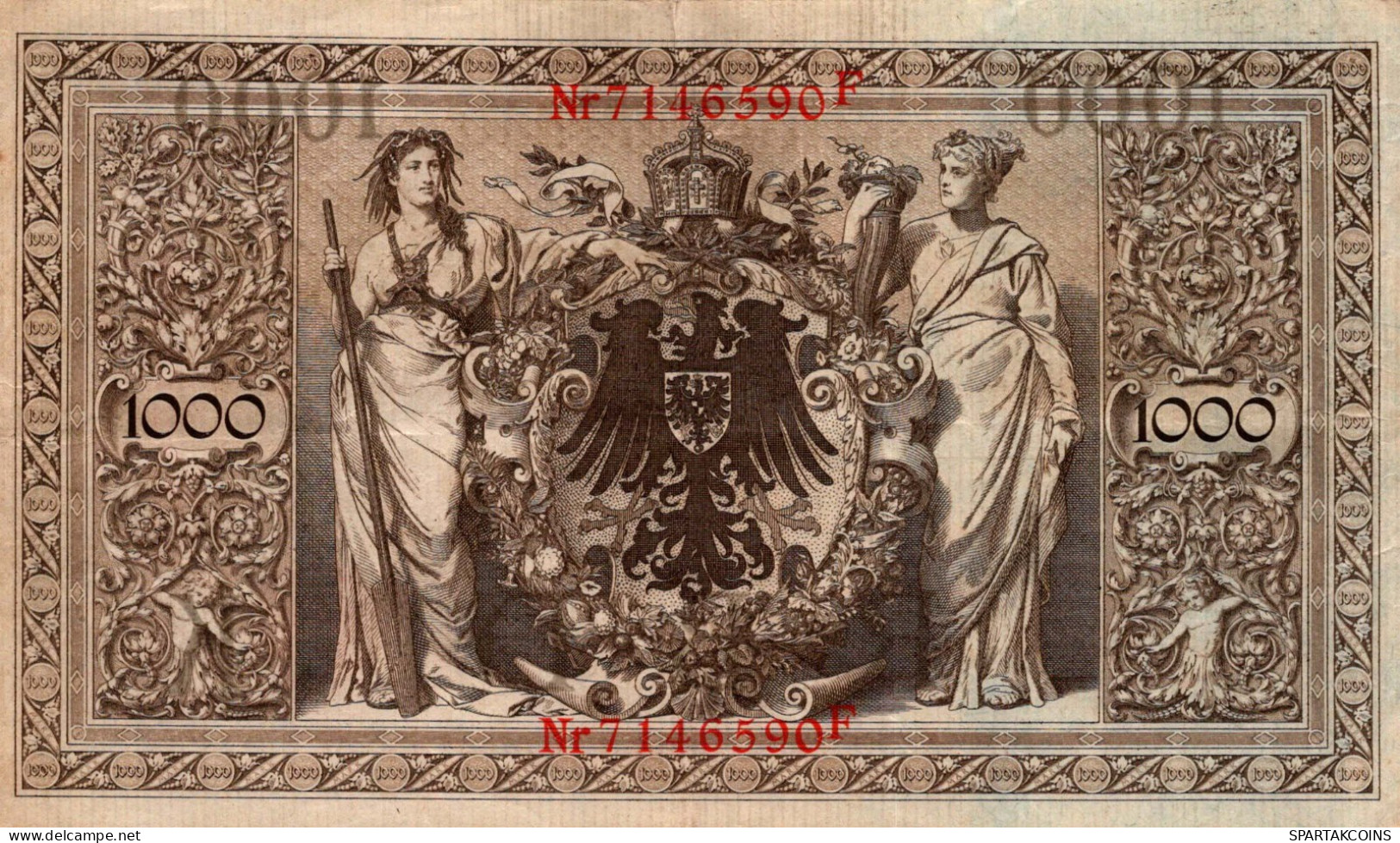 1000 MARK 1910 DEUTSCHLAND Papiergeld Banknote #PL301 - [11] Lokale Uitgaven