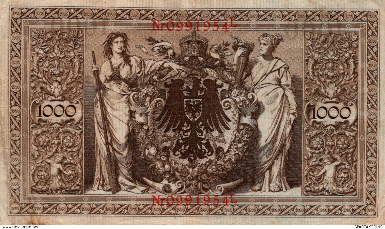 1000 MARK 1910 DEUTSCHLAND Papiergeld Banknote #PL281 - [11] Lokale Uitgaven