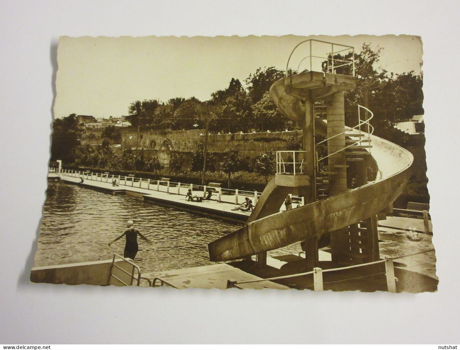 CP CARTE POSTALE MAROC MEKNES La PISCINE Le TOBOGGAN - Vierge - Meknès