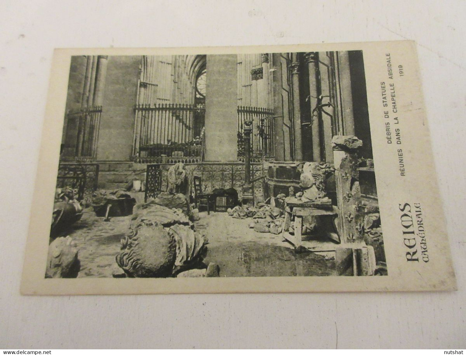 CP CARTE POSTALE MARNE 40 CATHEDRALE De REIMS CHAPELLE ABSIDALE DEBRIS STATUES   - Reims