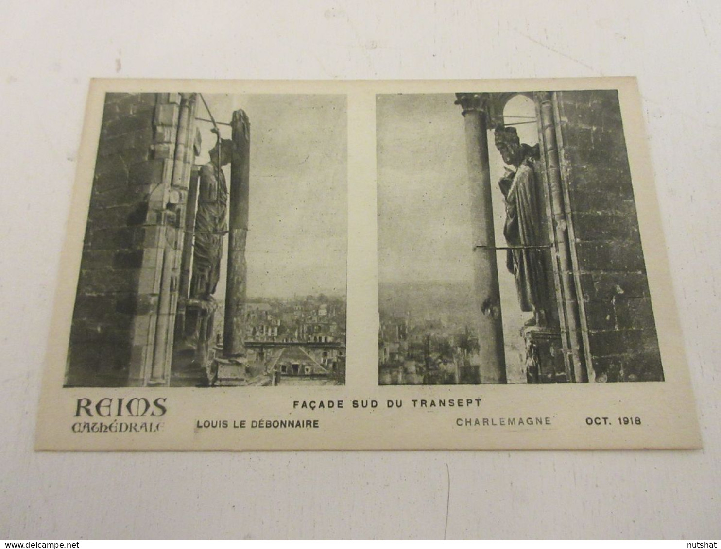 CP CARTE POSTALE MARNE 28 CATHEDRALE De REIMS LOUIS Le DEBONNAIRE CHARLEMAGNE    - Reims