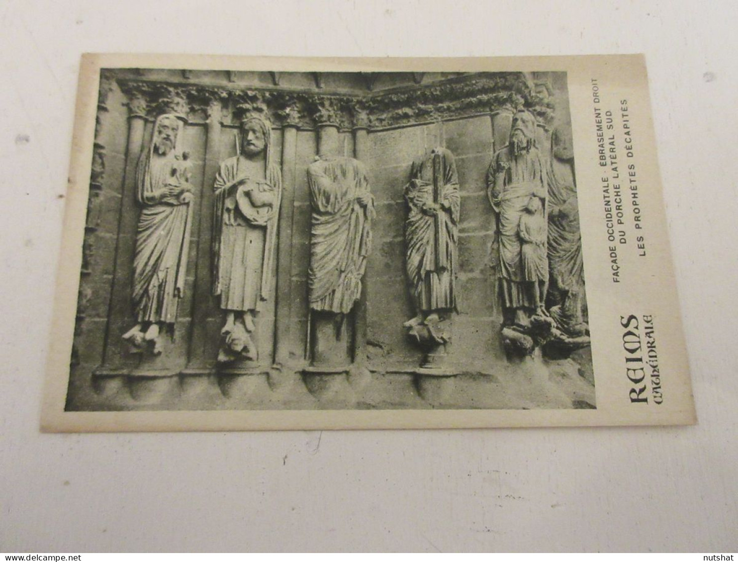 CP CARTE POSTALE MARNE 14 CATHEDRALE De REIMS FACADE PORCHE PROPHETES DECAPITES  - Reims