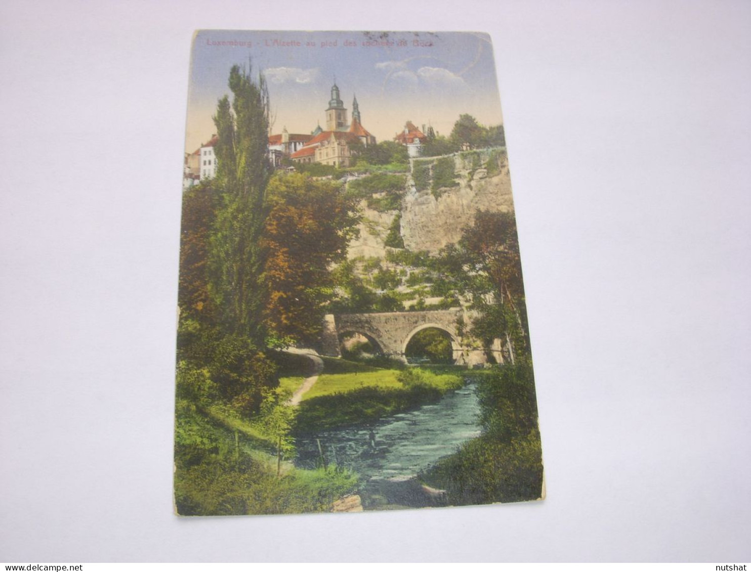 CP CARTE POSTALE LUXEMBOURG L'ALZETTE ROCHERS Du BOCK - Ecrite En 1914 - Autres & Non Classés