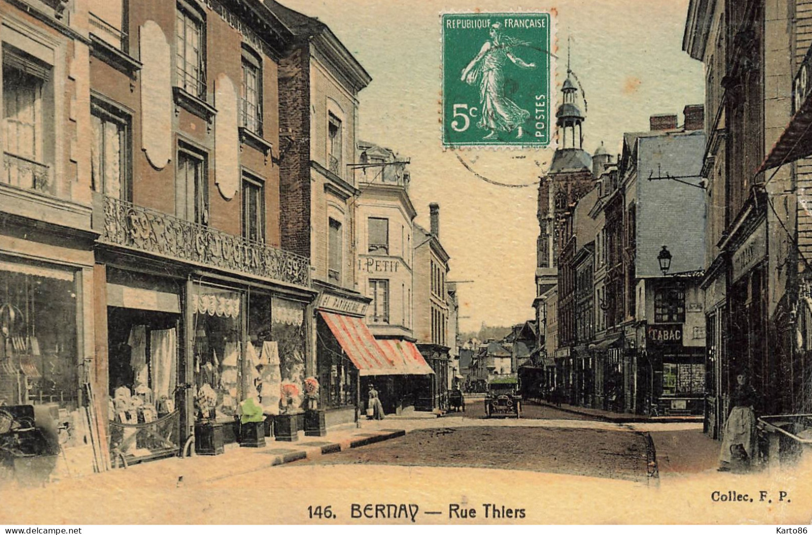 Bernay * Rue Thiers * Commerce Magasin C. JUIN * Débit De Tabac Tabacs TABAC - Bernay