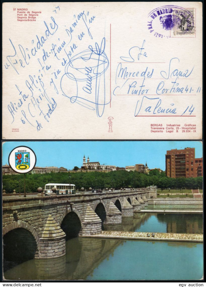 Madrid - O TP 20cts. Mutualidad Postal - Postal Mat "Cartería Pral. De Madrid - Giro Postal" - Storia Postale