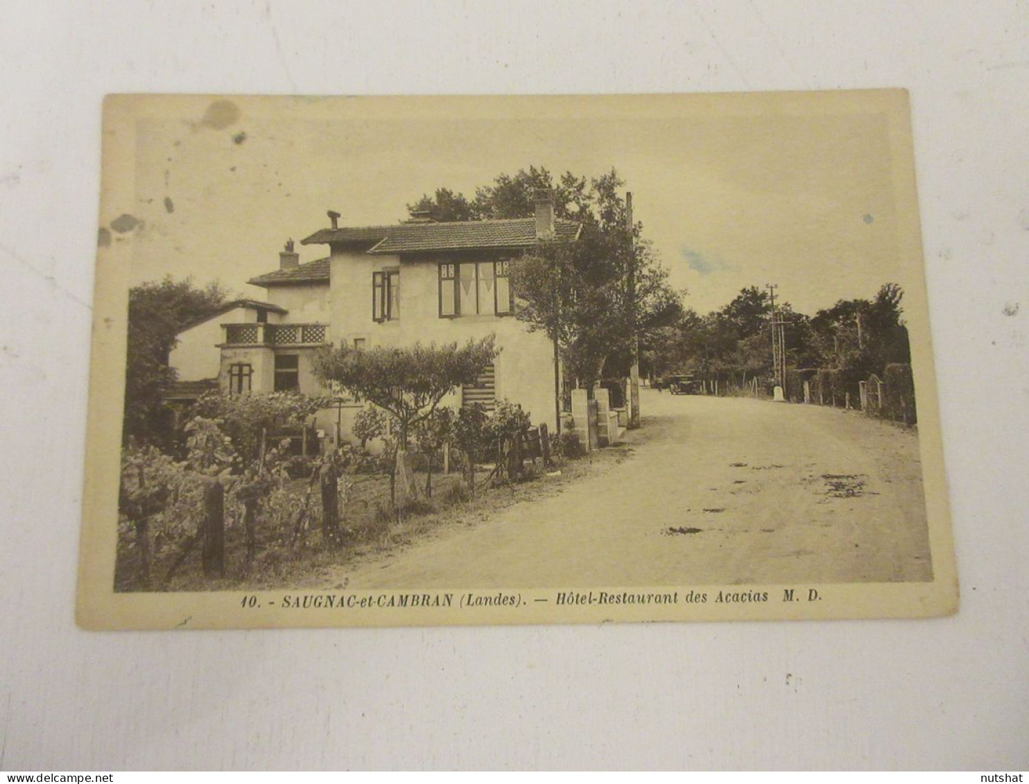 CP CARTE POSTALE LANDES SAUGNAC Et CAMBRAN HOTEL RESTAURANT Des ACACIAS - Ecrite - Other & Unclassified