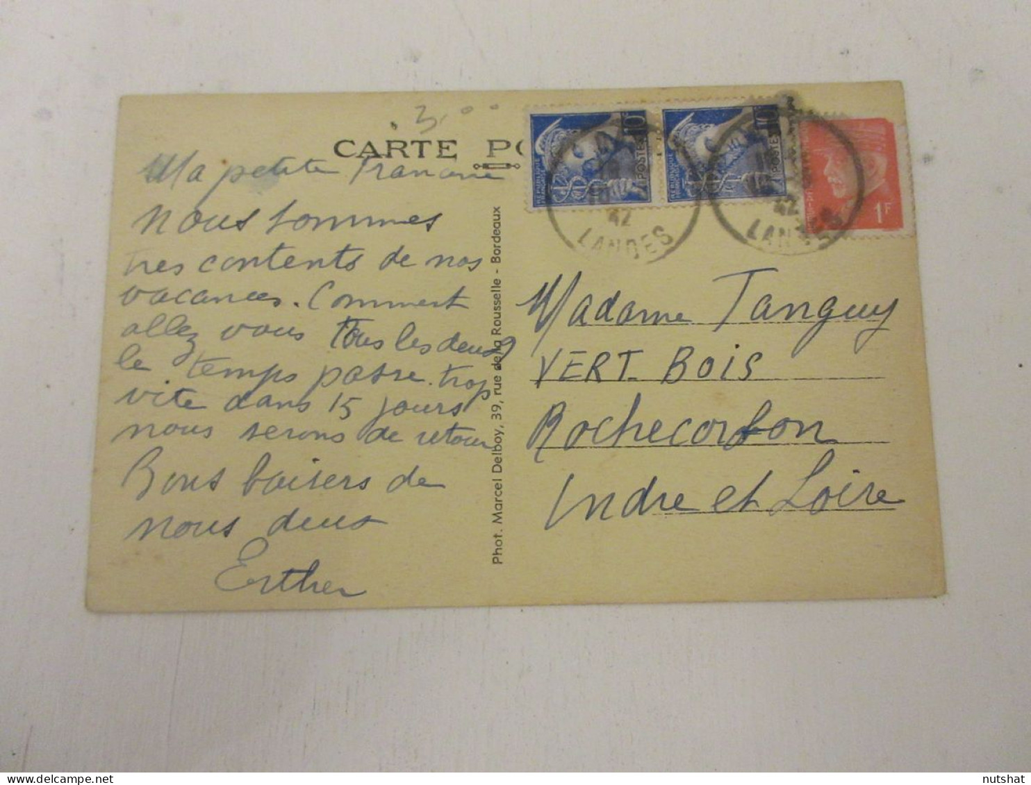 CP CARTE POSTALE LANDES SAUGNAC Et CAMBRAN HOTEL RESTAURANT Des ACACIAS - Ecrite - Other & Unclassified