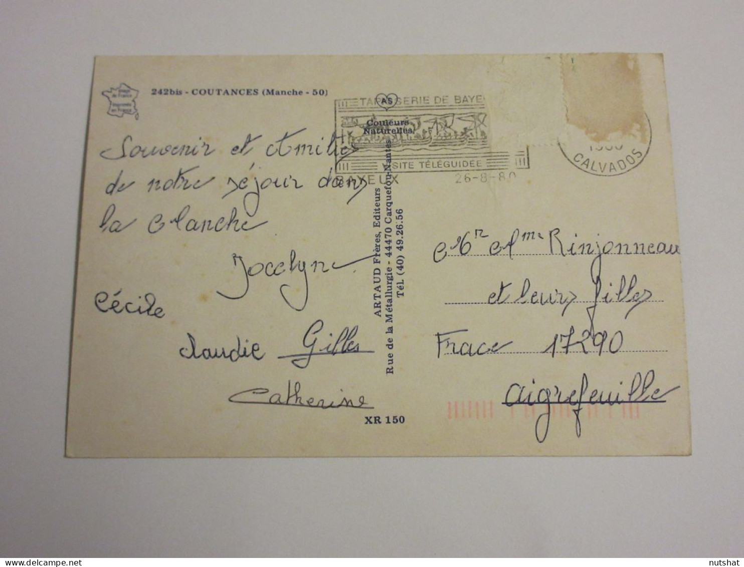 CP CARTE POSTALE MANCHE COUTANCES VUES DIVERSES - Ecrite En 1980 - Coutances