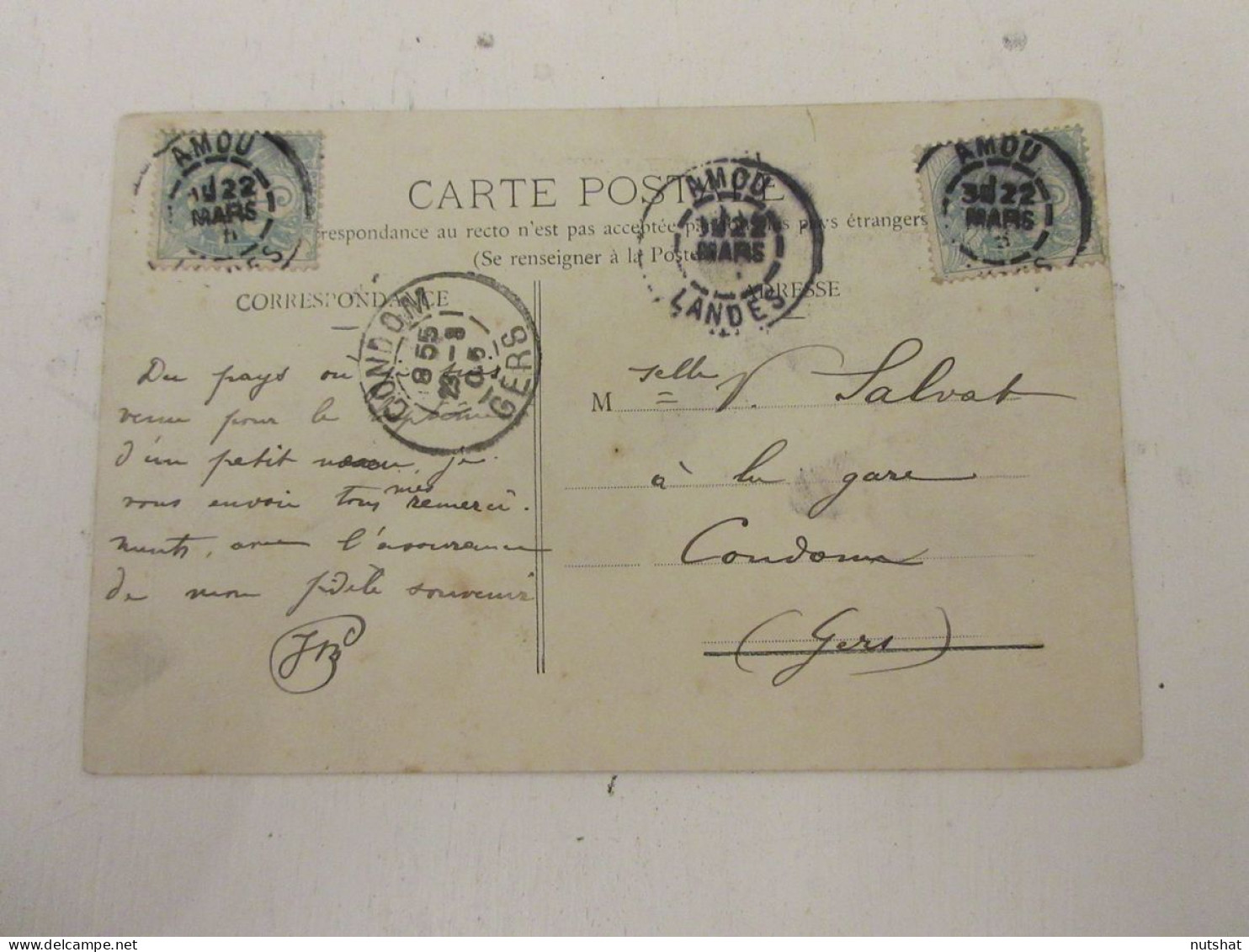 CP CARTE POSTALE LANDES AMOU CHATEAU De CLAYE - Ecrite En 1905                   - Other & Unclassified