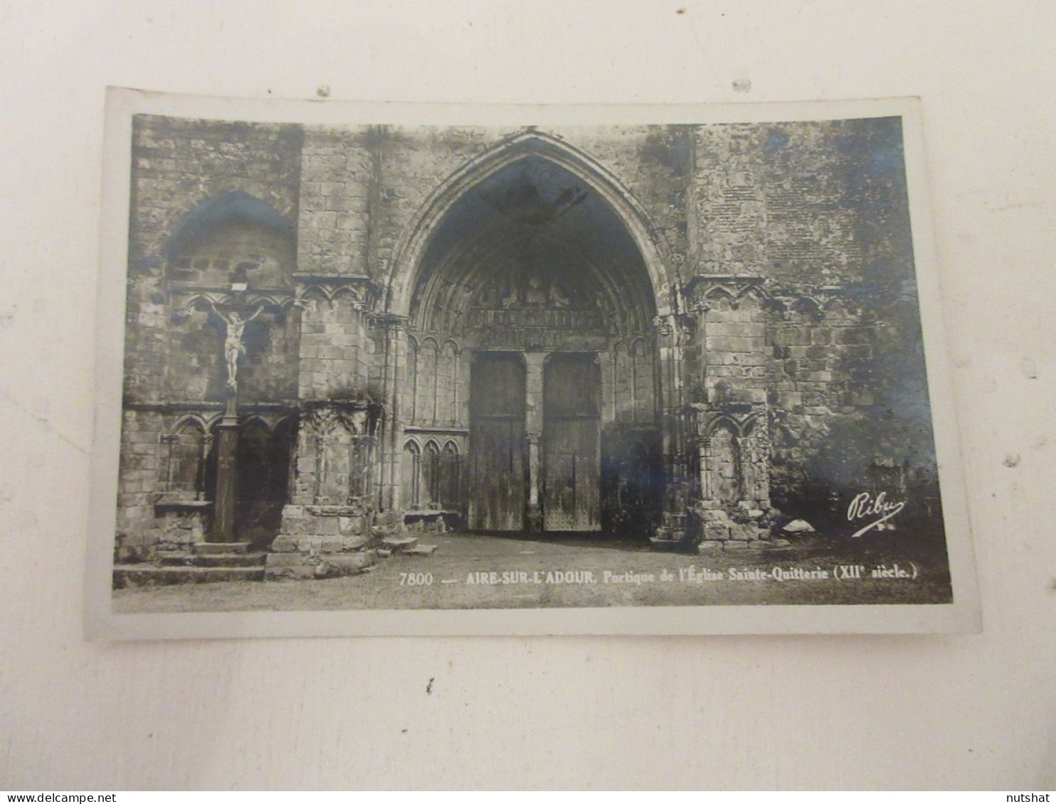 CP CARTE POSTALE LANDES AIRE Sur L'ADOUR EGLISE SAINTE QUITTERIE PORTIQUE Ecrite - Aire