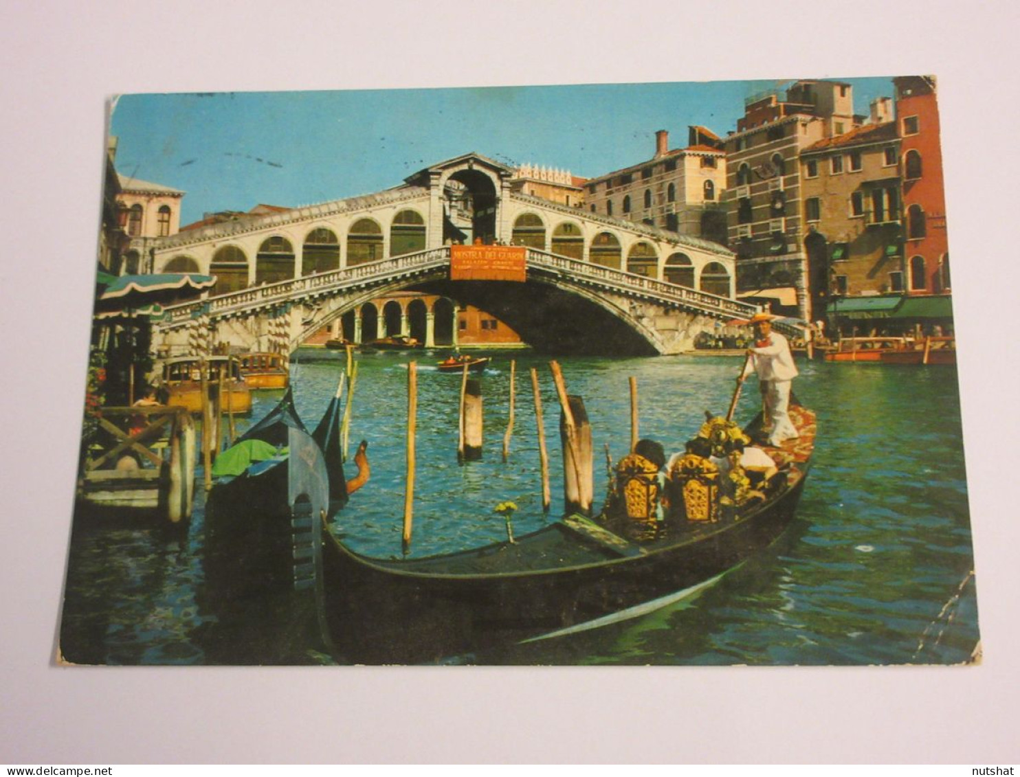 CP CARTE POSTALE ITALIE VENETIE VENISE PONT De RIALTO Avec GONDOLE- Ecrite - Venetië (Venice)