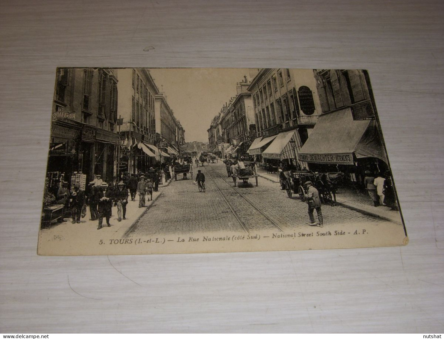 CP CARTE POSTALE INDRE Et LOIRE TOURS Rue NATIONALE - ECRITE En 1932 - Tours