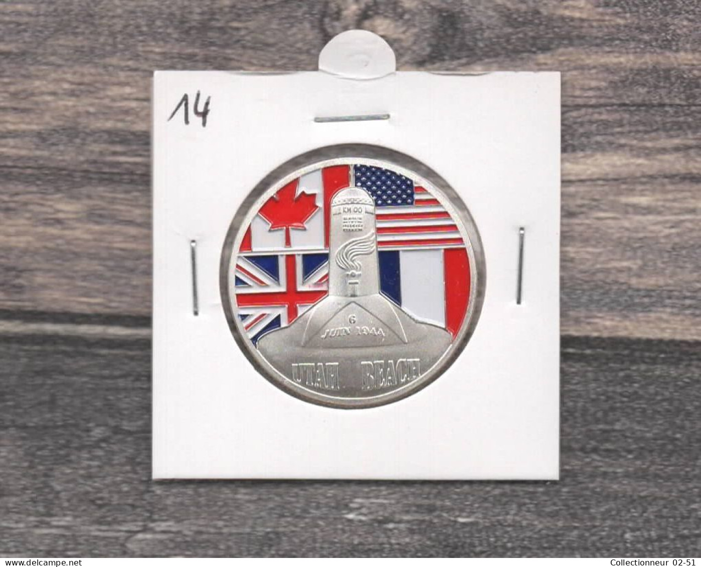 Médaille Souvenirs&Patrimoine : Utah Beach (couleur Argent) - Autres & Non Classés