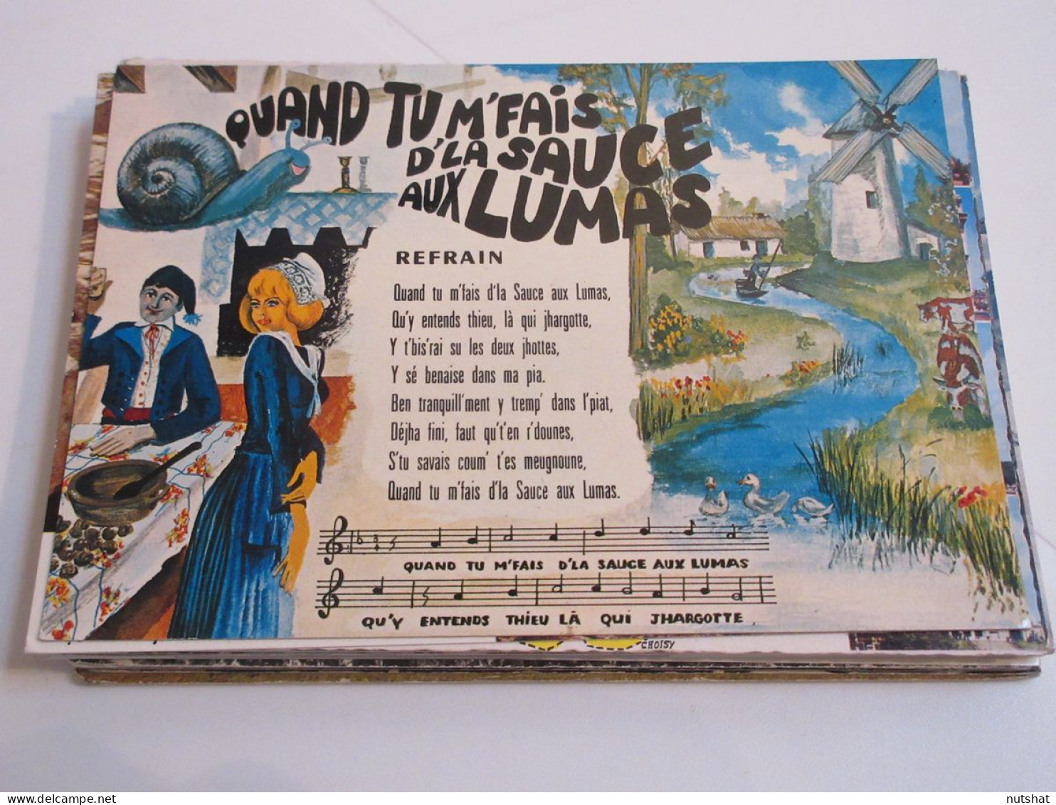 CP CARTE POSTALE ILLUSTREE CHANSON QUAND TU M'FAIS D'LA SAUCE AUX LUMAS - Vierge - Autres & Non Classés