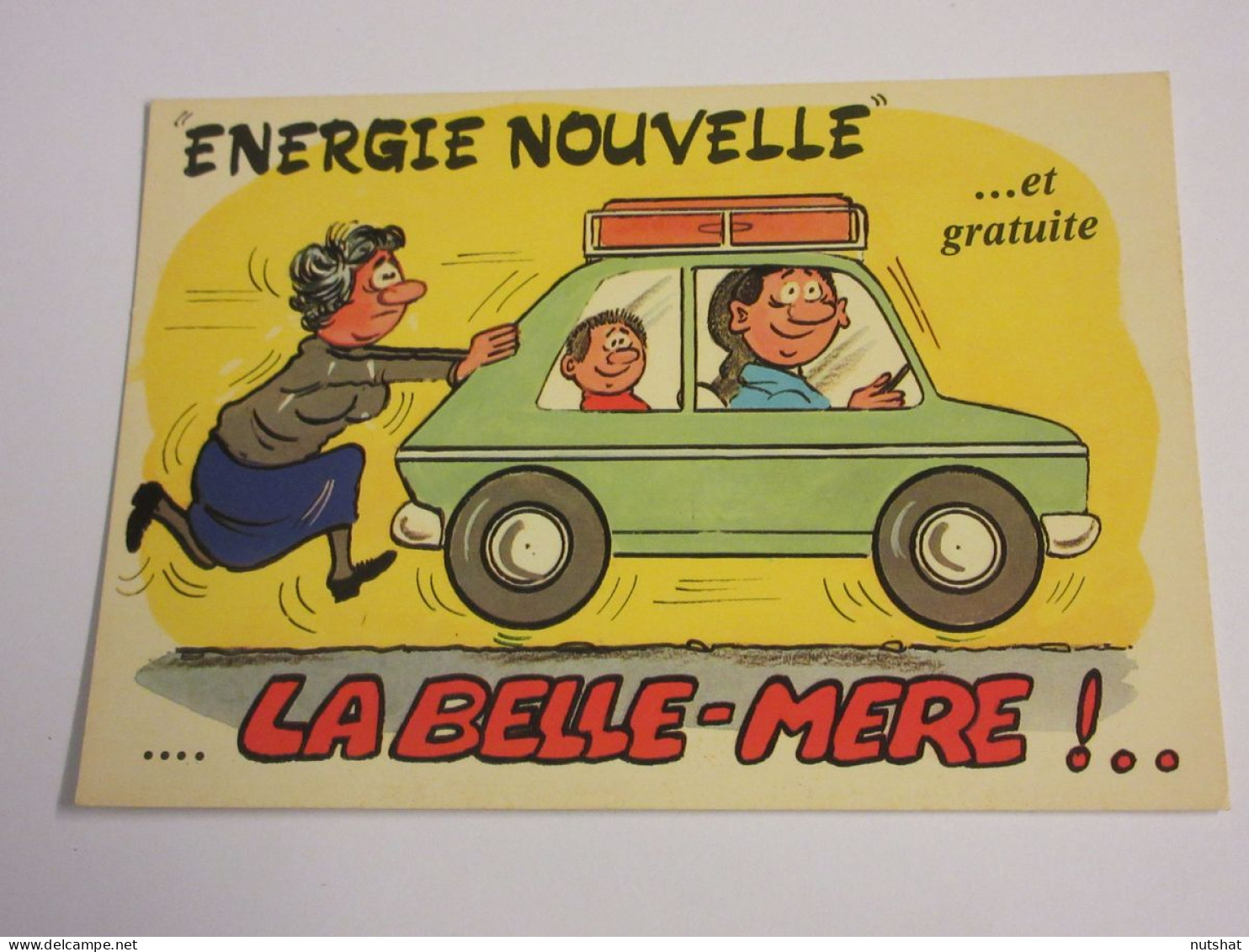 CP CARTE POSTALE HUMOUR ENERGIE NOUVELLE... Et GRATUITE... La BELLE-MERE         - Humor