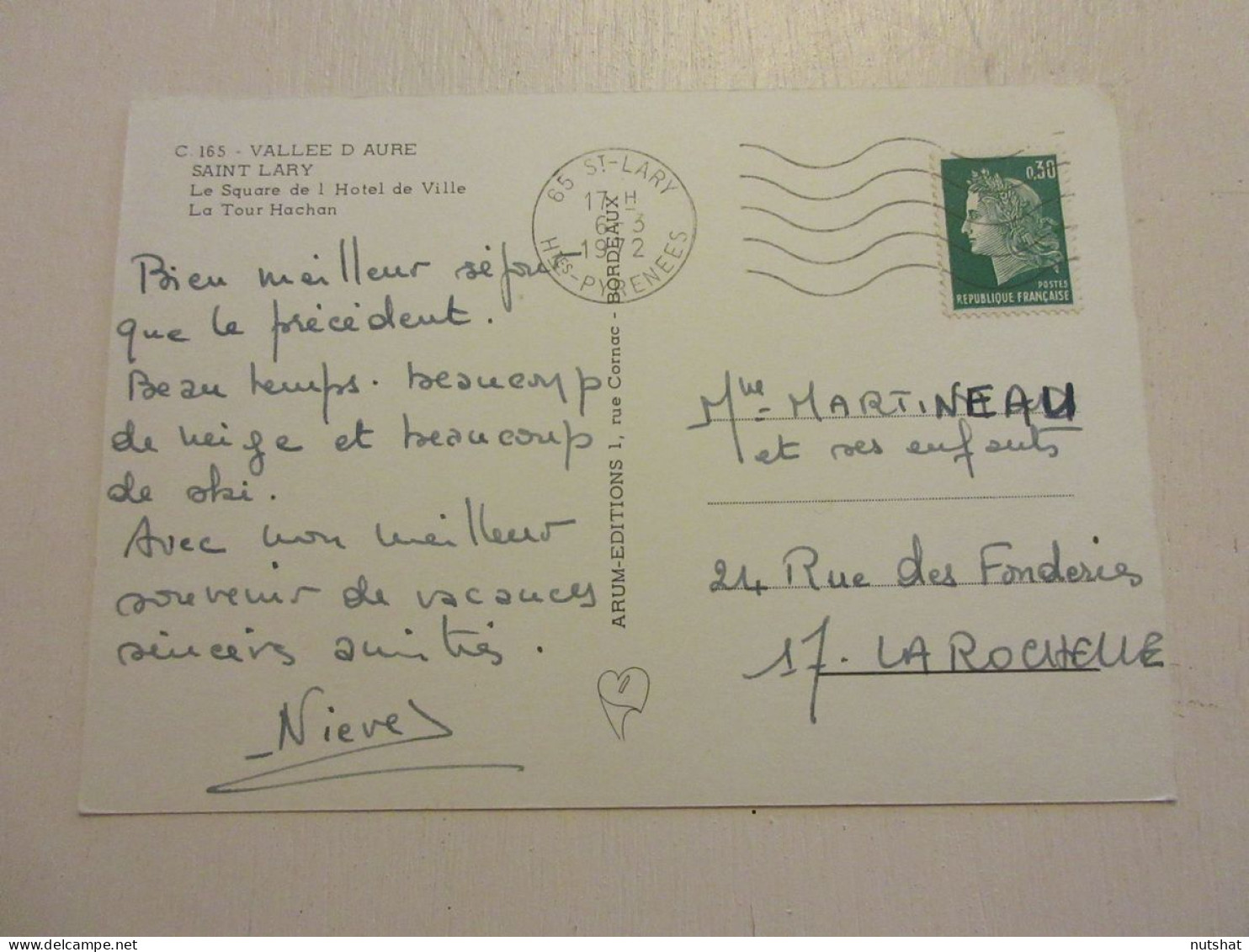 CP CARTE POSTALE HAUTES PYRENEES SAINT LARY SQUARE HOTEL De VILLE La TOUR HACHAN - Sonstige & Ohne Zuordnung