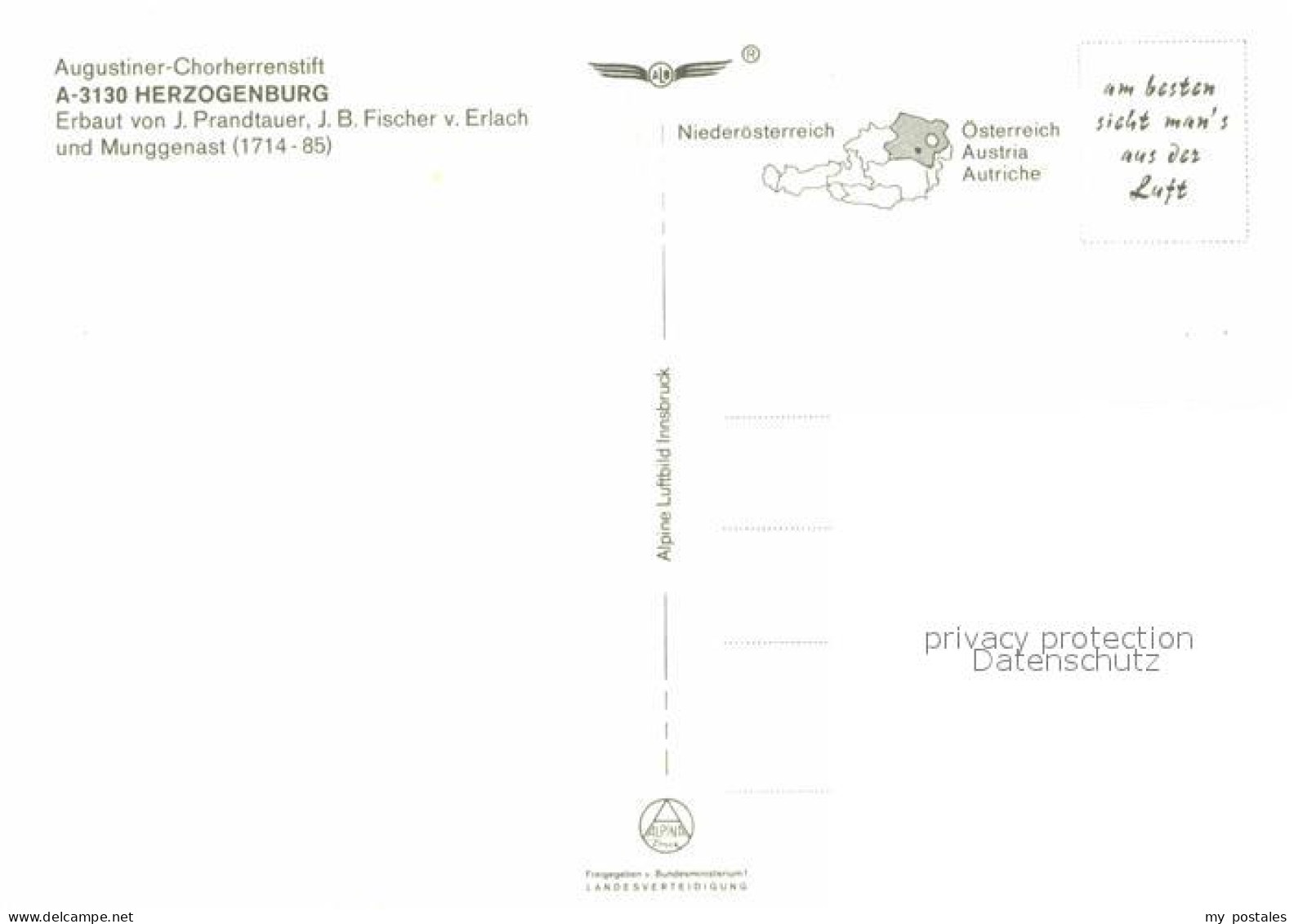 72719485 Herzogenburg Fliegeraufnahme Augustiner Chorherrenstift Herzogenburg - Autres & Non Classés