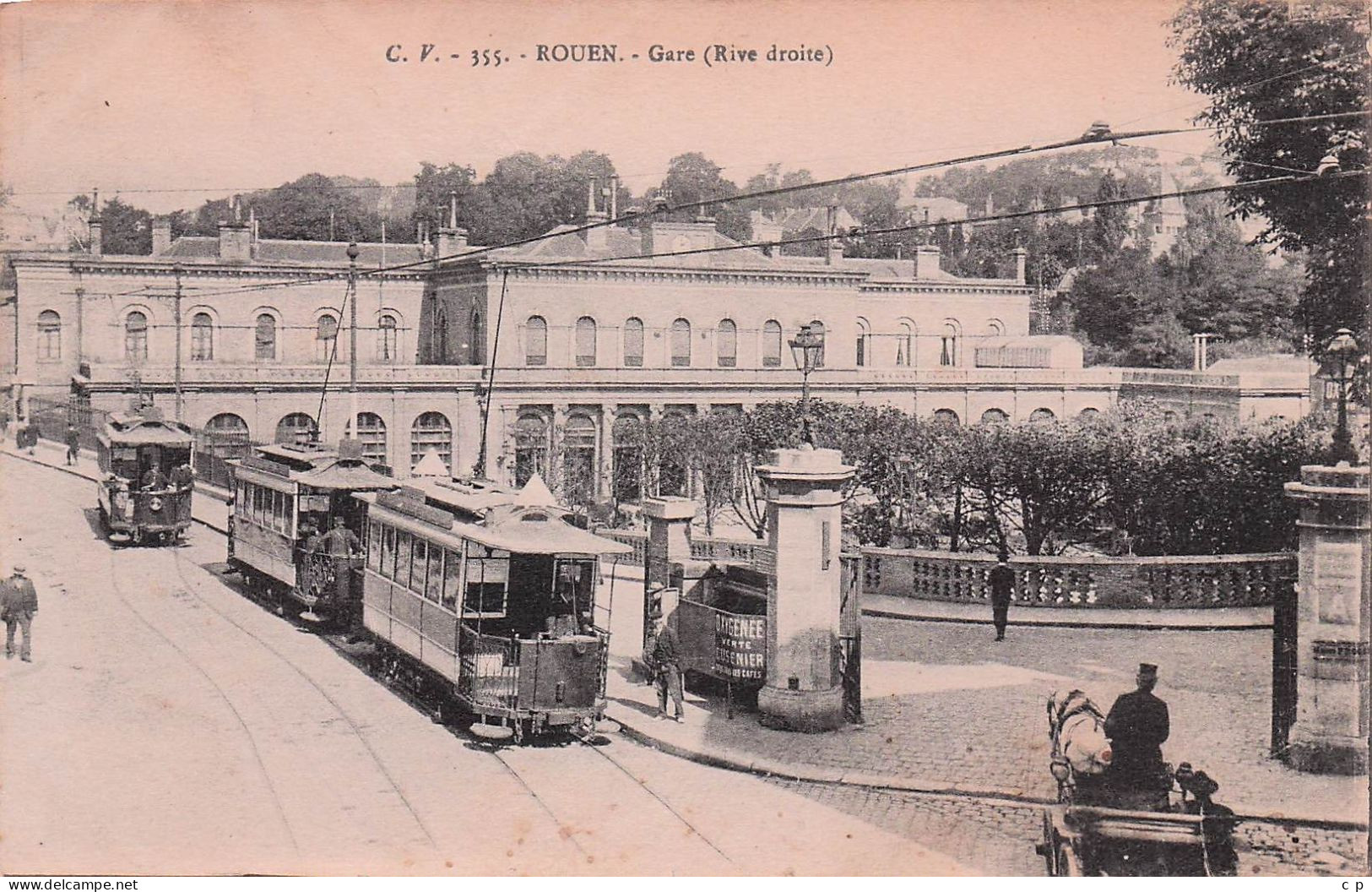 Rouen - Gare  -Tramway -  CPA °J - Rouen