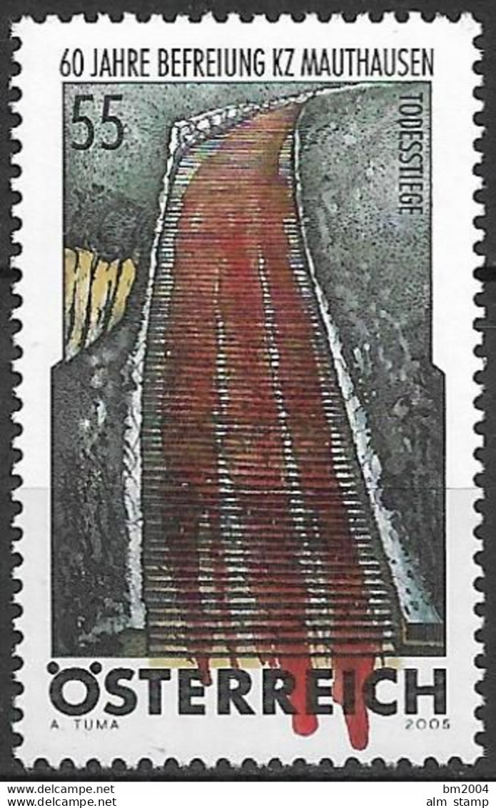 2005 Österreich Austria Mi. 2528 **MNH   60. Jahrestag Der Befreiung Des Konzentrationslagers Mauthausen. - Neufs