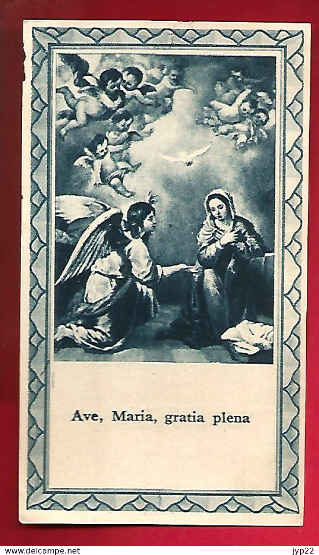 Image Pieuse Ave Maria Gratia Plena - Mes De Les Flors - Espagnol - Est. La Milagrosa Alt DeS. Pere N° 7 - Images Religieuses