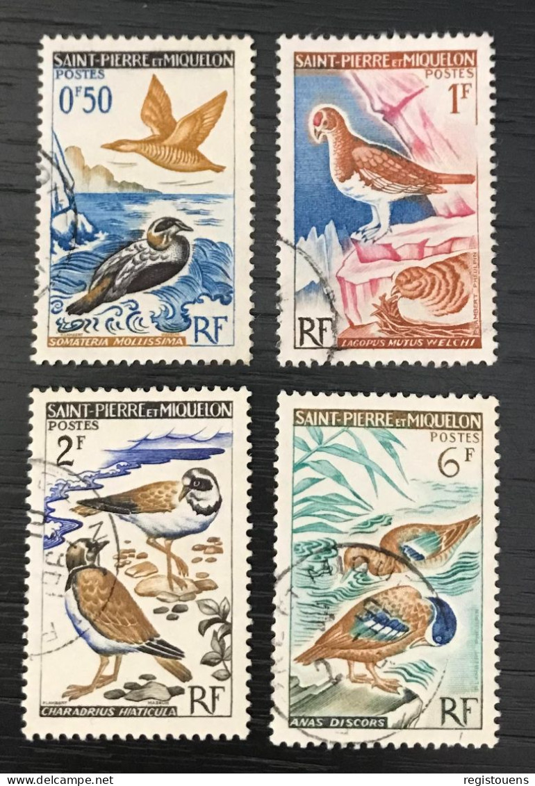 Lot De 4 Timbres Oblitérés Saint Pierre Et Miquelon 1963 Yt N° 364 À 367 - Used Stamps