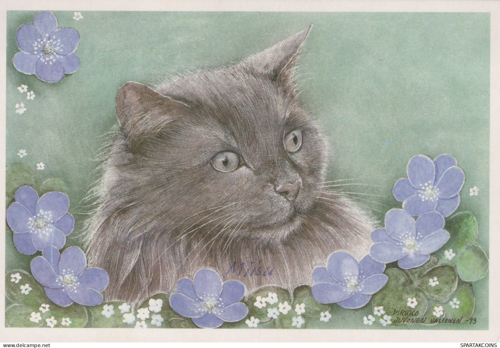 GATO GATITO Animales Vintage Tarjeta Postal CPSM #PAM492.ES - Cats