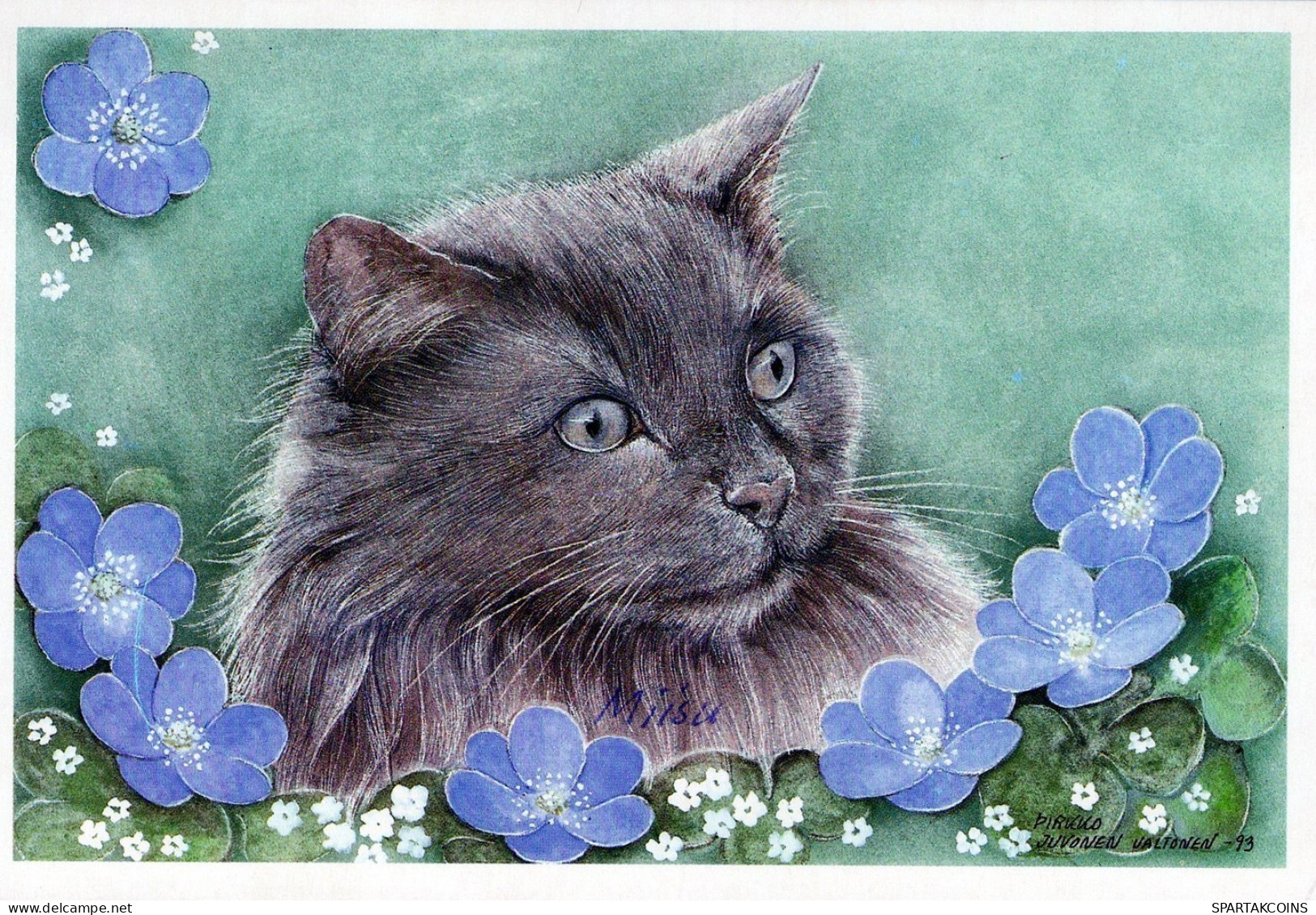 GATO GATITO Animales Vintage Tarjeta Postal CPSM #PAM492.ES - Chats